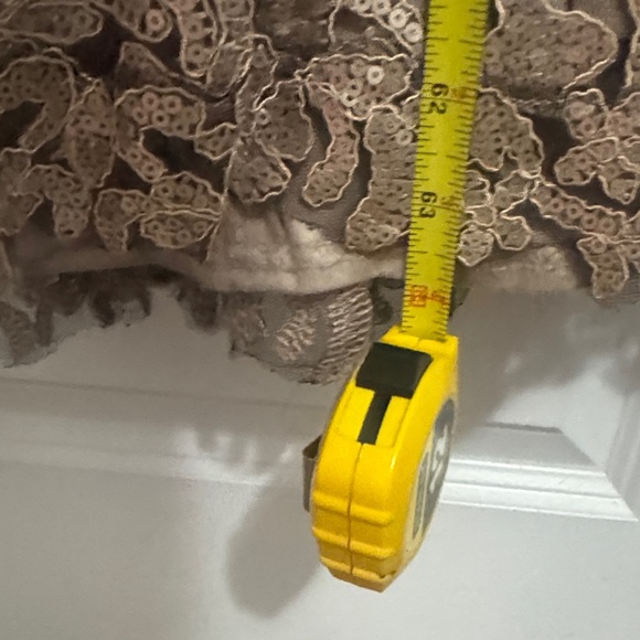 Tadashi Shoji Gold Lace Wedding Dress - Picture 13 of 16